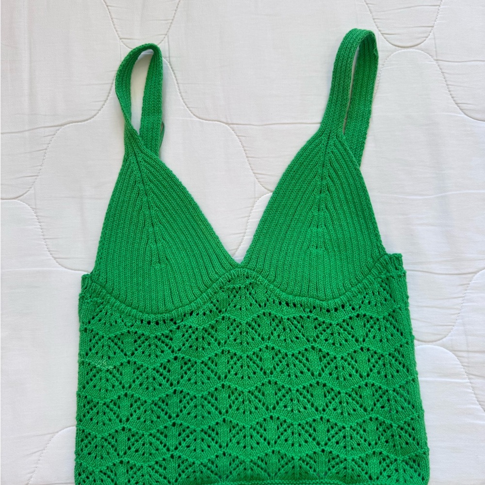 Zara Vibrant Green Knit Top